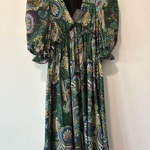 Aera Stars Paisley Midi Dress